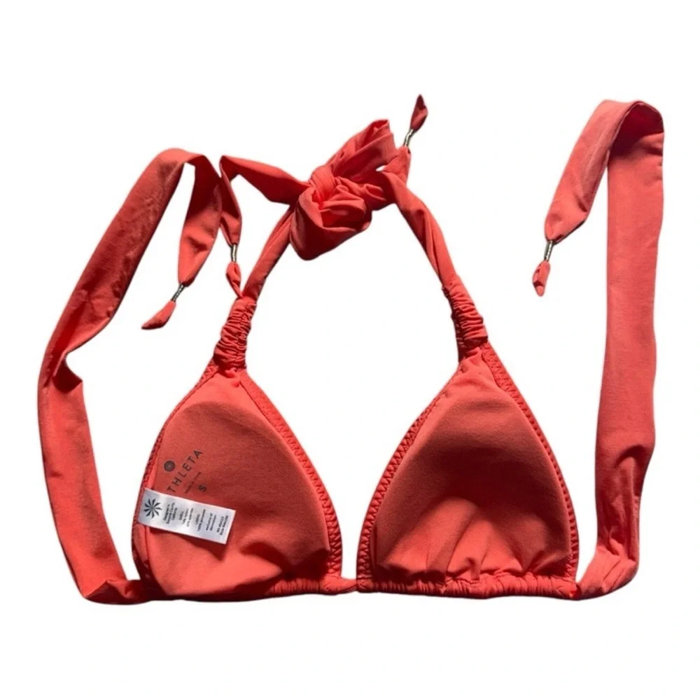 Athleta Coral Bikini Top Small Bottom Medium NWOT